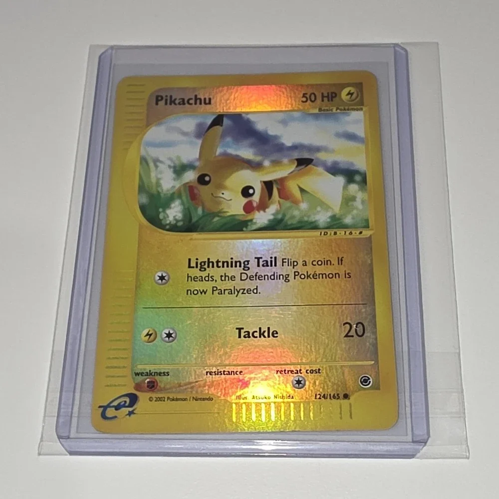 Pikachu Holographic Trading Card - Yellow
